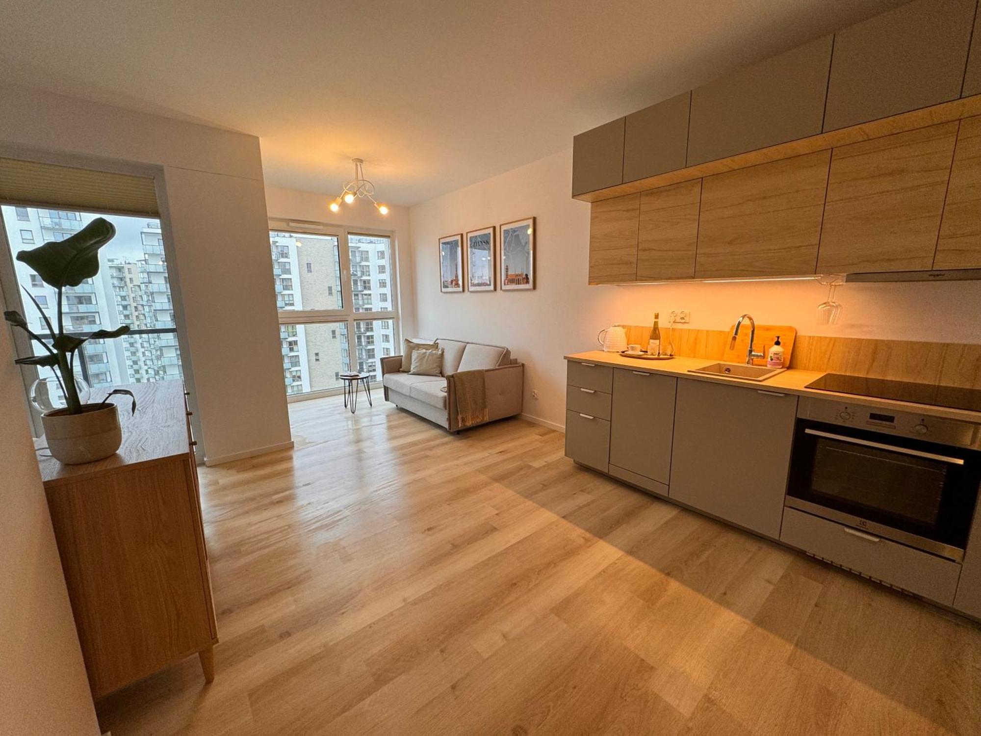 Amber Apartment On 14 Floor Gdansk Dış mekan fotoğraf